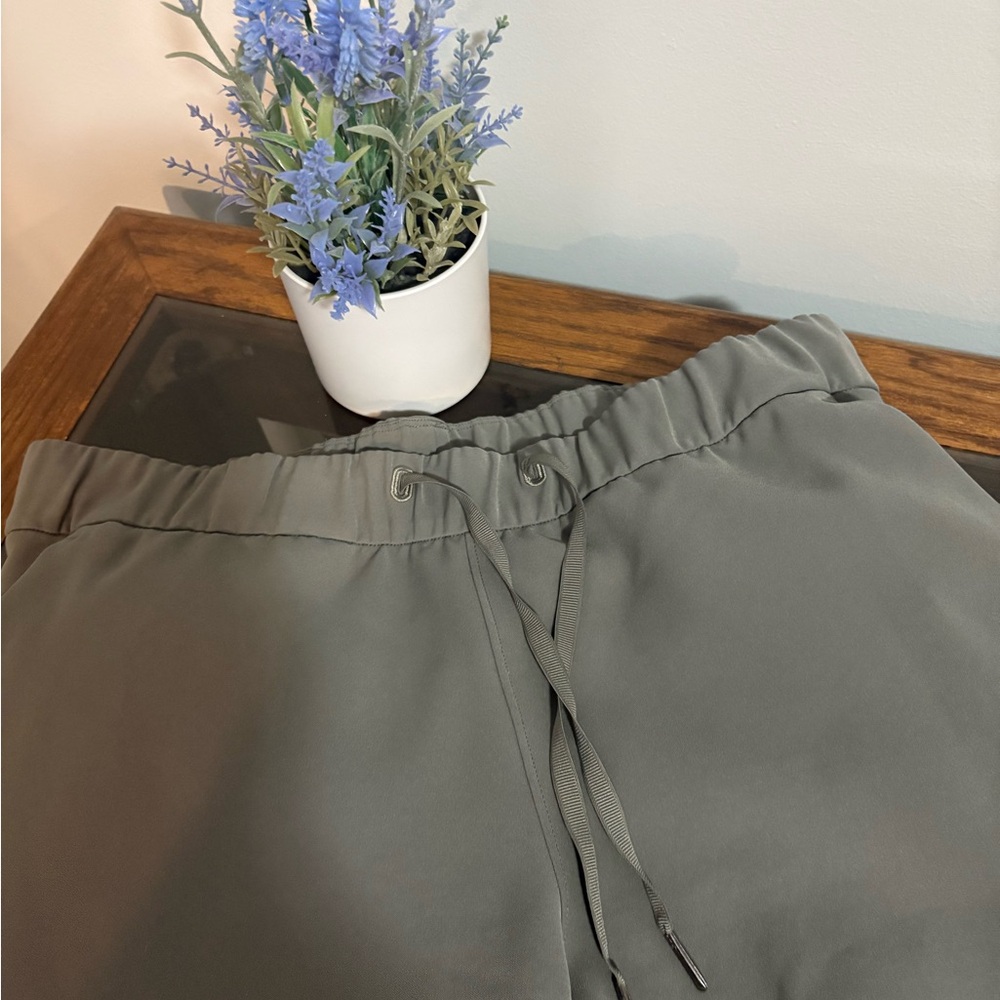 Lululemon "On The Fly" Gray-Green Relaxed Fit Wide Leg Pants